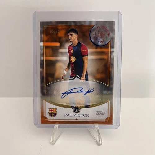 Pau Victor 2024 Topps Barcelona 125th Orange /25