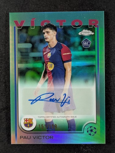 Pau Victor 2024 Topps Chrome Aqua Refractor 151/199