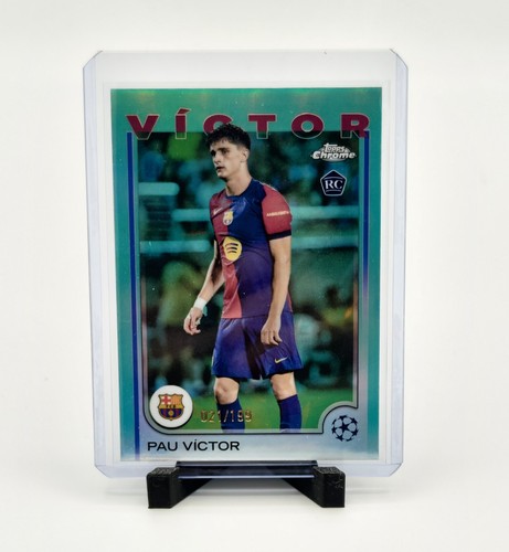 Pau Victor 2024 Topps Chrome UEFA Aqua /199