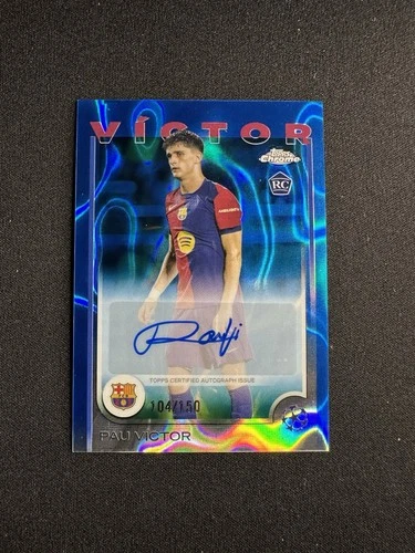 Pau Victor 2024 Topps Chrome UEFA Blue Lava /150