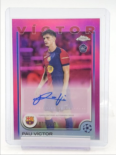 Pau Victor 2024 Topps Cromo UEFA Rosa /250
