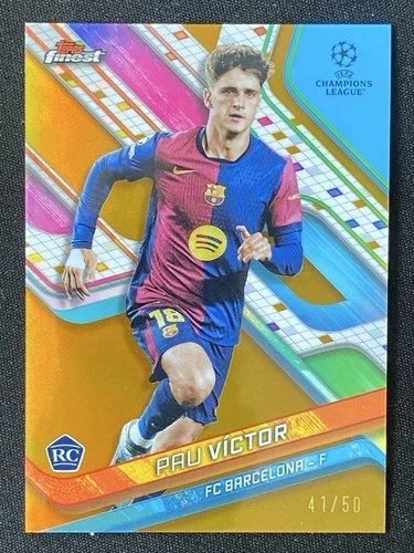 Pau Victor 2024 Topps Finest Gold Refractor /50