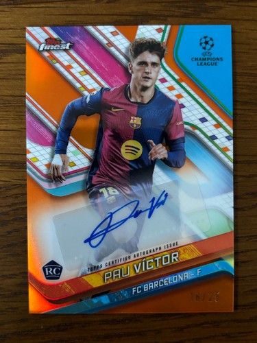 Pau Victor 2024 Topps Finest Orange Refractor /25