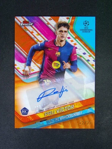 Pau Victor 2024 Topps Finest Orange Wave /25