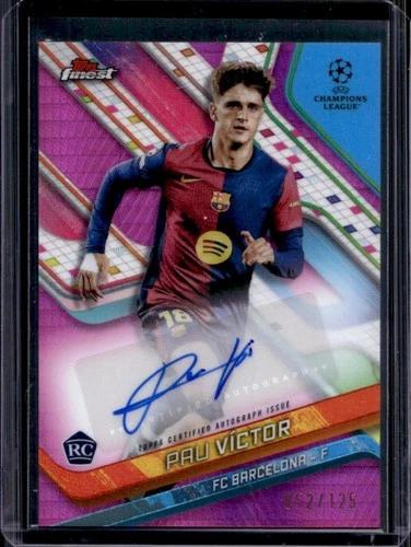 Pau Victor 2024 Topps Finest Pink Prism Refractor /125