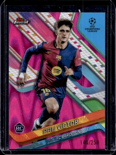 Pau Victor 2024 Topps Finest Pink Raywave /250