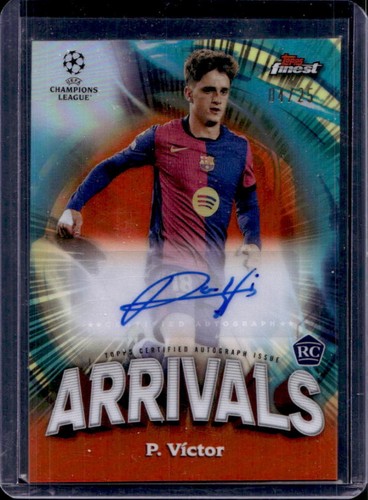 Pau Victor 2024 Topps Finest UEFA Orange Refractor /25