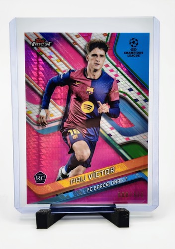 Pau Victor 2024 Topps Finest UEFA Pink Prism /125