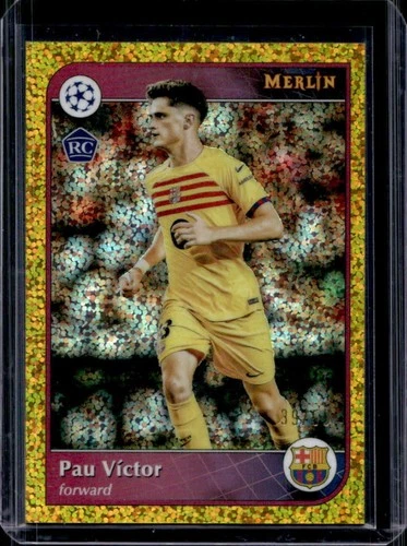 Pau Victor 2024 Topps Merlin Chrome Gold Speckle Refractor /50