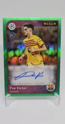Pau Victor 2025 Topps Merlin Chrome Green /99