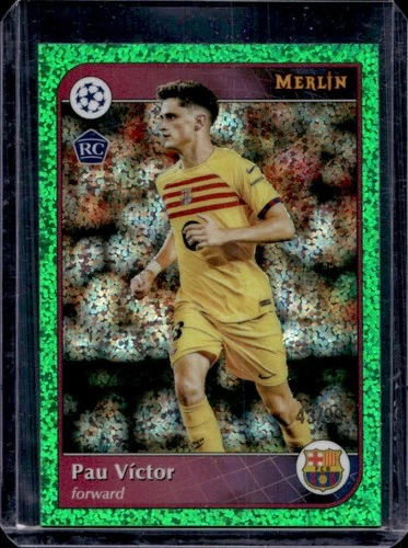 Pau Victor 2024 Topps Merlin Chrome Green Speckle Refractor /99