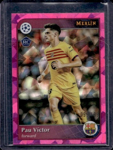 Pau Victor 2024 Topps Merlin Chrome Pink Atomic Refractor /199