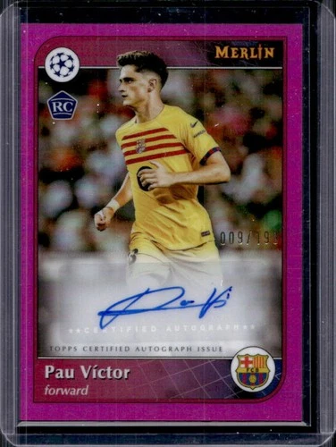 Pau Victor 2024 Topps Merlin Chrome Pink Refractor /199