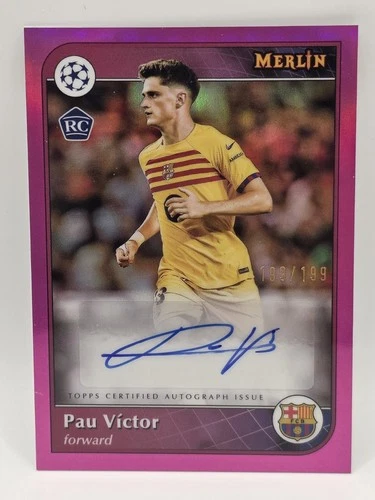 Pau Victor 2024 Topps Merlin Chrome Pink Refractor 199/199