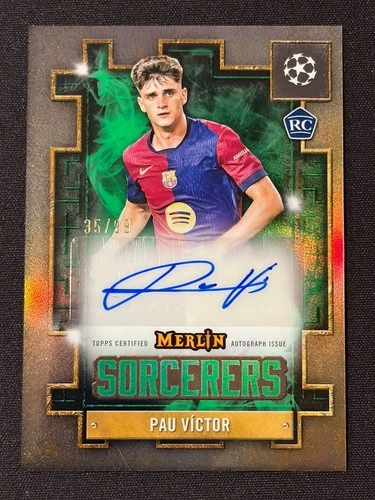 Pau Victor 2024 Panini Merlin UEFA Club Competitions Green /99