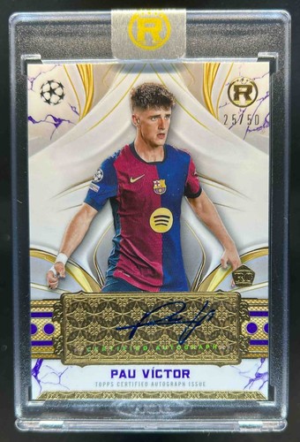 Pau Victor 2024 Topps Reverence UEFA Púrpura /50