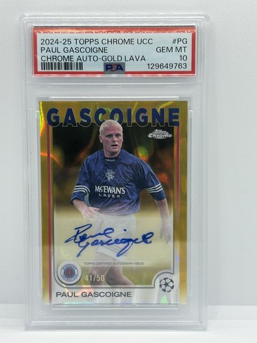 Paul Gascoigne 2024 Topps Chrome Gold Lava /50