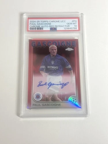 Paul Gascoigne 2024 Topps Chrome Red /5