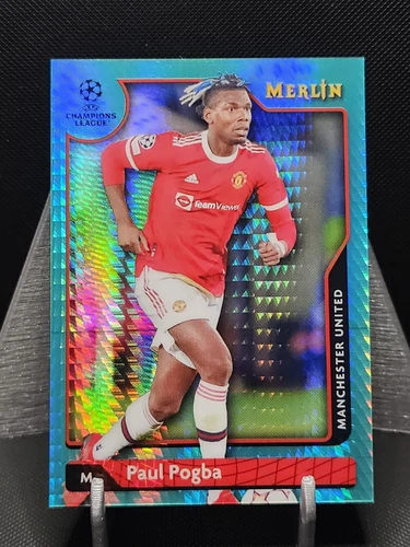 Paul Pogba 2021 Topps Merlin Chrome Aqua Prism