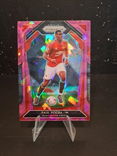 Paul Pogba 2020 Panini Prizm Pink Cracked Ice