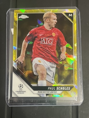 Paul Scholes 2021 Topps Chrome Gold Yellow /99