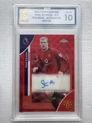 Paul Scholes 2026 Topps Chrome Red Wave 4/5