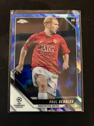 Paul Scholes 2021 Topps Chrome UEFA Champions League Sapphire