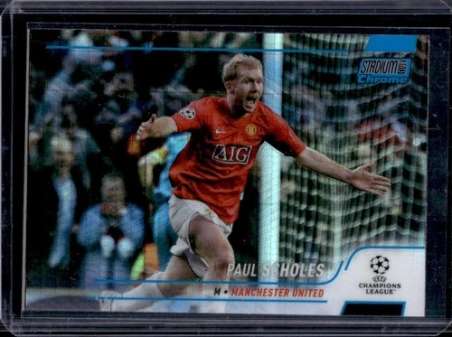 Paul Scholes 2021 Topps Stadium Club Chrome UEFA Blue Prism Refractor