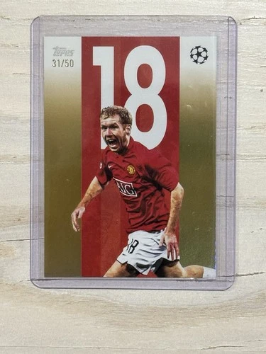 Paul Scholes 2020 Topps UEFA UCC Gold Foil /50