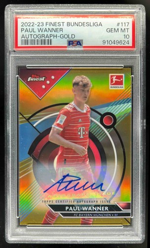 Paul Wanner 2023 Panini Finest Gold Refractor /25
