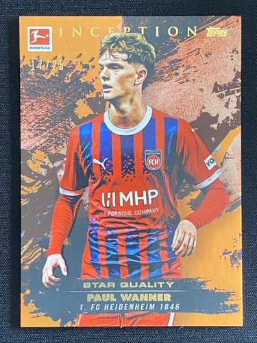 Paul Wanner 2024 Topps Inception Orange /25