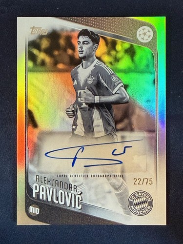 Pavlovic 2025 Topps UEFA UCC Black and White Holo /75