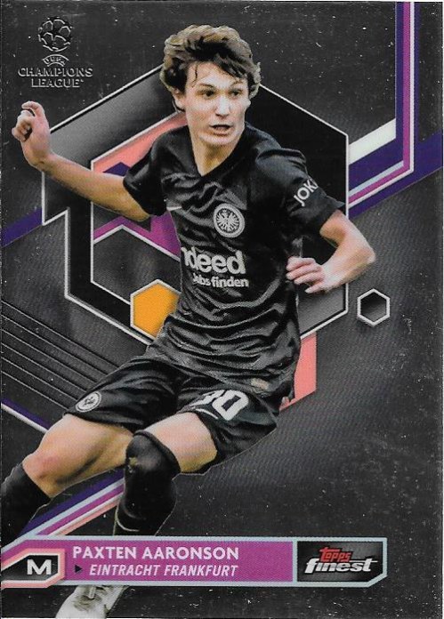 Paxten Aaronson 2022 Topps Finest UEFA 116