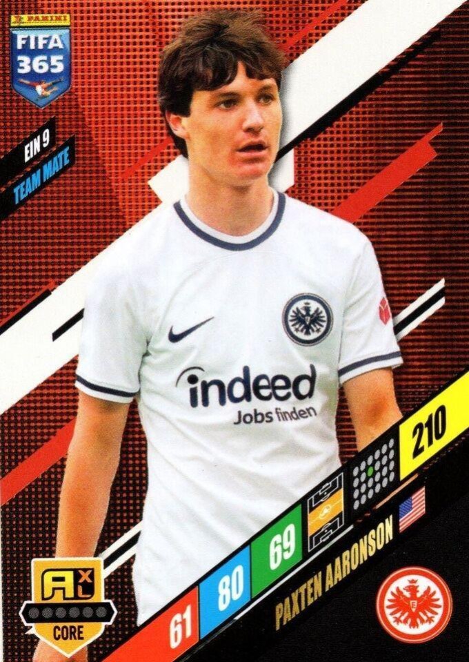 Paxten Aaronson 2024 Panini Adrenalyn XL FIFA 365