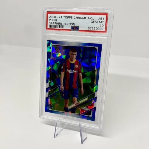 Pedri 2020 Topps Chrome Sapphire Blue