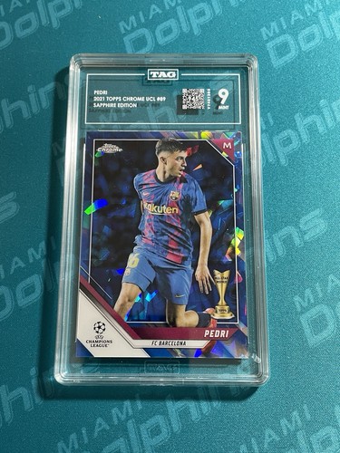 Pedri 2021 Topps Cromo Zafiro UEFA Sapphire Blue