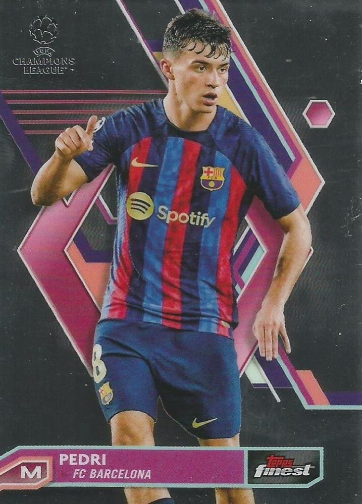 Pedri 2022 Topps Finest UEFA 8