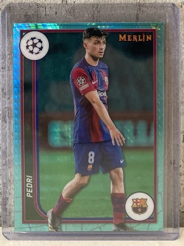 Pedri 2023 Topps Merlin Chrome Aqua Prism Refractor