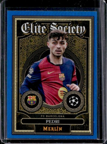 Pedri 2024 Topps Merlin Chrome Blue Refractor /150