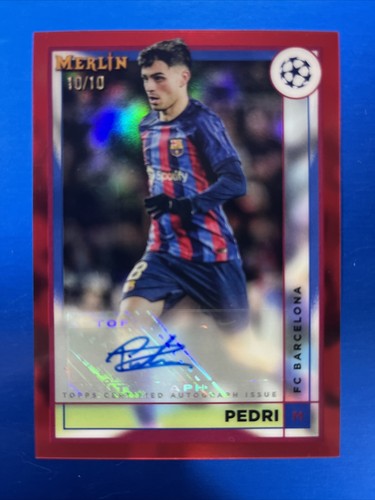 Pedri 2022 Topps Merlin Chrome Red Refractor /10