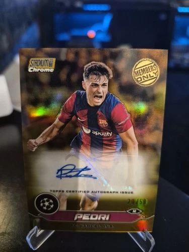 Pedri 2024 Topps Stadium Club Chrome Gold /50
