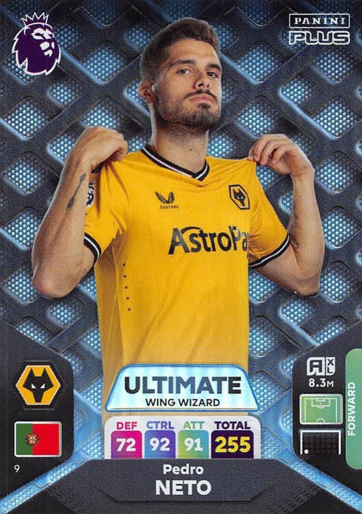 Pedro Neto 2024 Panini Adrenalyn XL Premier League Plus