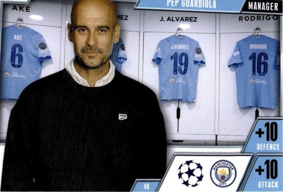Pep Guardiola 2023 Topps Match Attax UEFA Club Competitions Extra