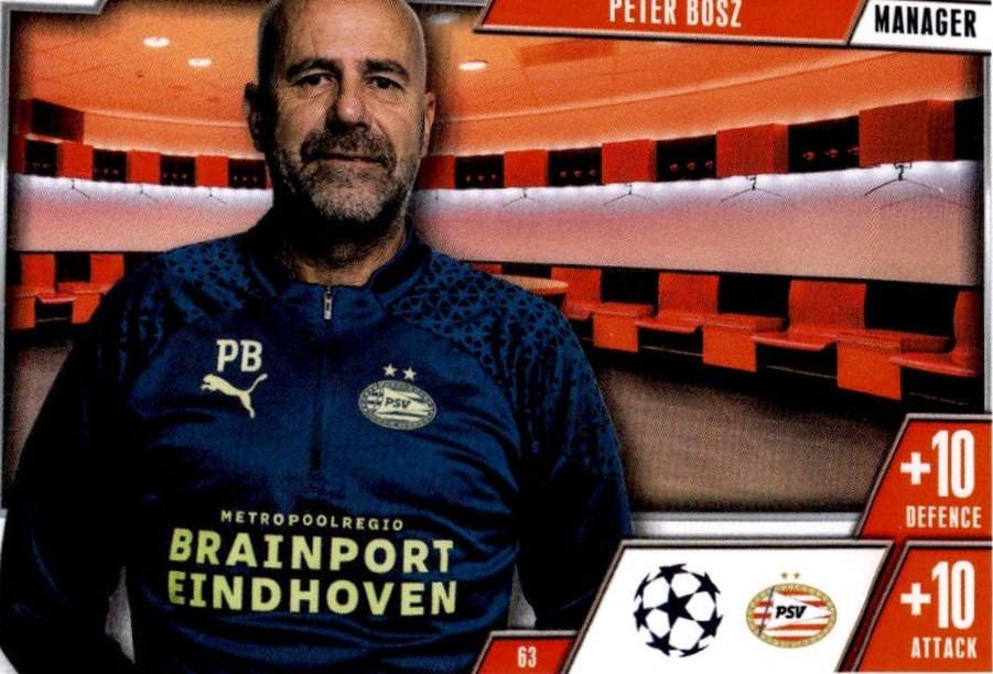 Peter Bosz 2023 Topps Match Attax UEFA Club Competitions Extra