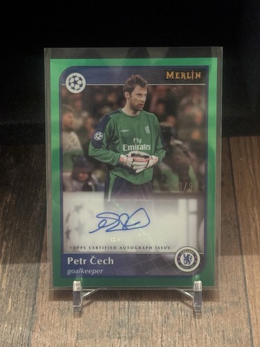 Petr Cech 2024 Topps Merlin Chrome Green /99