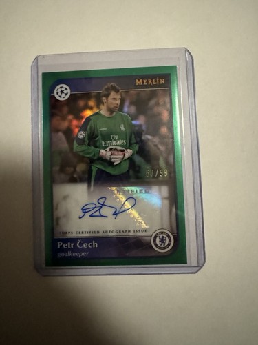 Petr Cech 2024 Topps Merlin Chrome Verde Rif /99