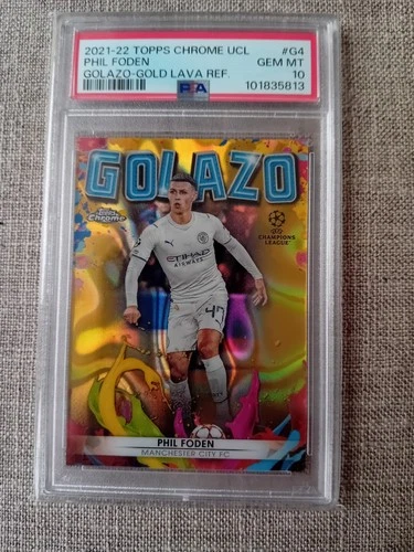 Phil Foden 2021 Topps Chrome Gold Lava