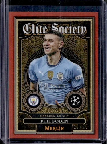 Phil Foden 2024 Topps Merlin Chrome Orange Refractor /25