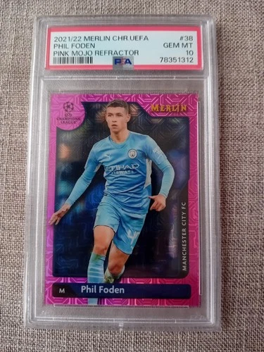 Phil Foden 2021 Topps Merlin Chrome Pink Mojo /275