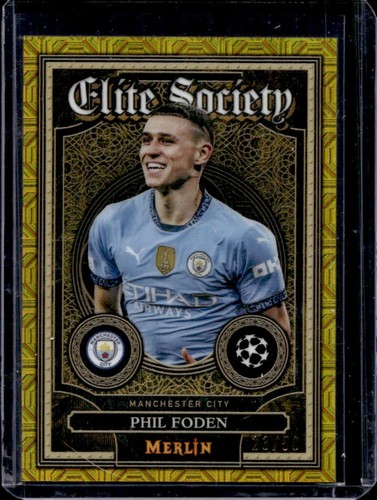 Phil Foden 2024 Topps Merlin Chrome UCC Gold Refractor /50